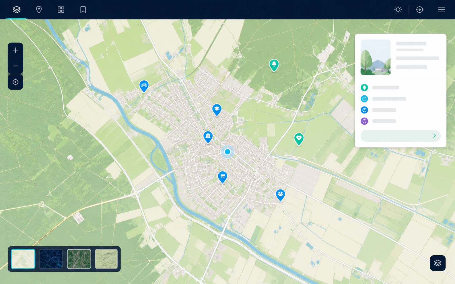 Ansicht der interaktiven Karte MihauMap